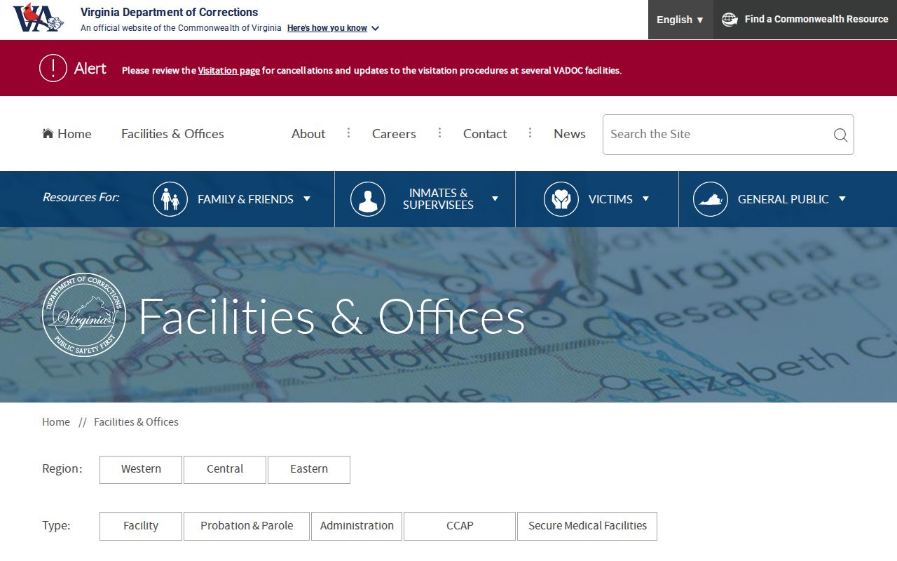 Newport News probation and parole District 19 office listing